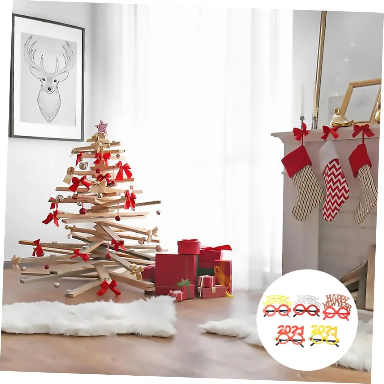 Jojofuny 5pcs Christmas 2021 Cartoon Glasses Photo Gift Makeup Glasses Socks Gift 2021 New Year Eyeglasses New Years Glasses Xmas Bag Filler Gift Kids Glasses Frames Kids Cartoon Glasses 8 Jojofuny 5pcs Christmas 2021 Cartoon Glasses Photo Gift Makeup Glasses Socks Gift 2021 New Year Eyeglasses New Years Glasses Xmas Bag Filler Gift Kids Glasses Frames Kids Cartoon Glasses - Image 6