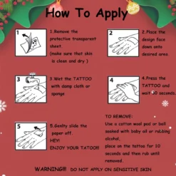 CHARLENT Christmas Temporary Tattoos For Kids - 148 PCS Christmas Individual Tattoos For Kids Christmas Xmas Party Favors, Stocking Stuffer, Christmas Eve Gift 15 CHARLENT Christmas Temporary Tattoos For Kids - 148 PCS Christmas Individual Tattoos For Kids Christmas Xmas Party Favors, Stocking Stuffer, Christmas Eve Gift -Xmas Mart Sales 612xg3onyOL. SL1300