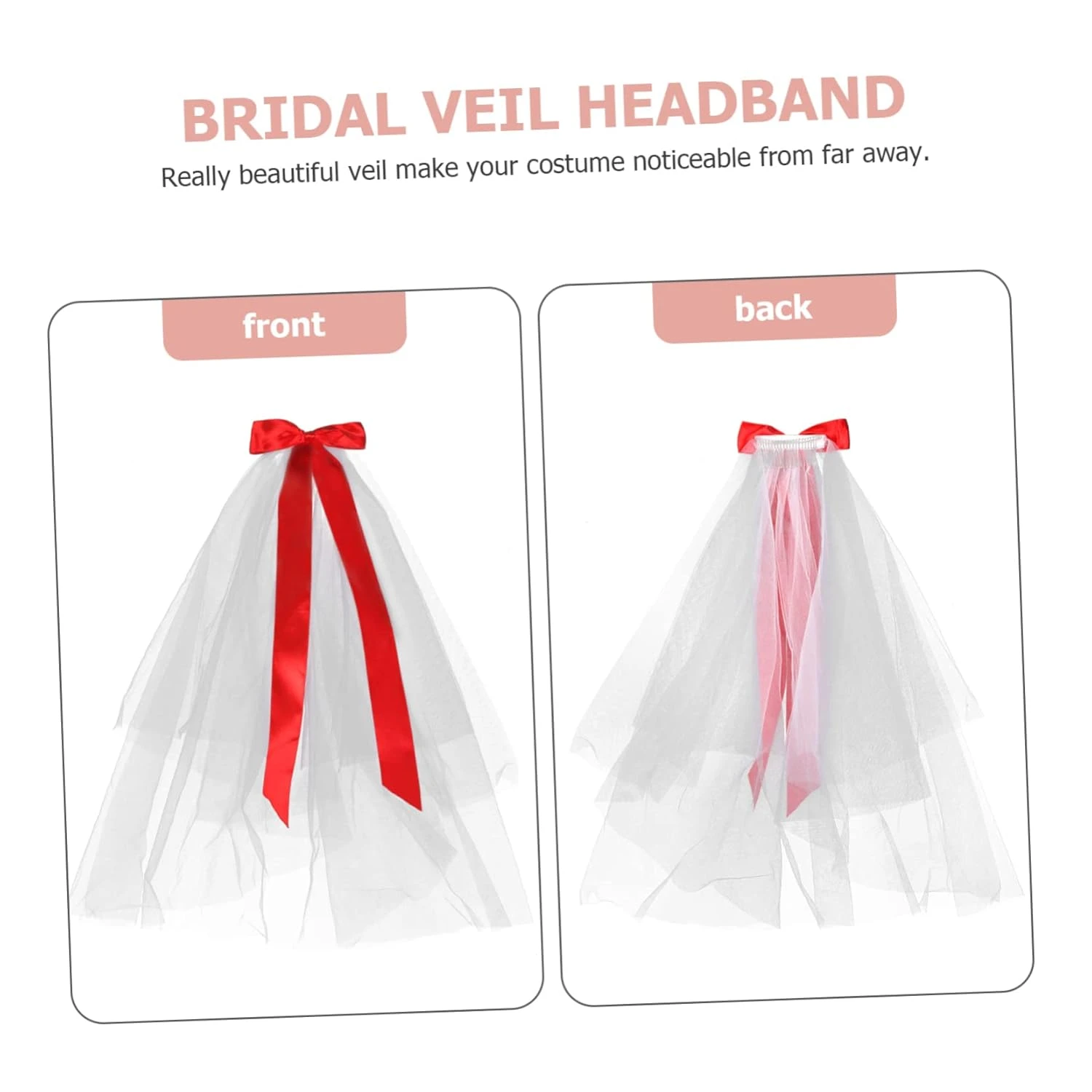 Amosfun 1 Set Veil Bow Tiara For Girls Bride Veils For Wedding Costumes Christmas Costume Accessories Antler Hairband Christmas Veil Mesh Christmas Hair Accessory Girls Veil Headband 7 Amosfun 1 Set Veil Bow Tiara For Girls Bride Veils For Wedding Costumes Christmas Costume Accessories Antler Hairband Christmas Veil Mesh Christmas Hair Accessory Girls Veil Headband - Image 5