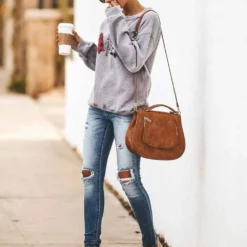 Barlver Women Christmas Fleece Sweaters Long Sleeve Fuzzy Sweatshirts Holiday Graphic Shirts -Xmas Mart Sales 613KeWc6ebL. AC UL1331