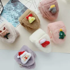 OUSFANAM Winter Scarf, Kids Christmas Plush For Cross Collar Scarf Cartoon Holiday Neck Warmer Shawl Wr -Xmas Mart Sales 614LYDKFXqL. AC UL1024