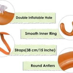 DS. DISTINCTIVE STYLE Inflatable Reindeer Antler Christmas Party Game Hat Antler Ring Toss Game For Xmas Holiday Party Supplies Favors (2 Antlers 12 Rings) -Xmas Mart Sales 614TUXdnBKL. AC SL1500