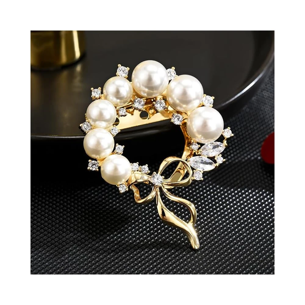 EMEGCY Christmas Wreath Brooch Christmas Bells Brooch Pin Santa Claus Brooch Gold-plated Laple Pin Christmas Gift For Women Girls Friends 7 EMEGCY Christmas Wreath Brooch Christmas Bells Brooch Pin Santa Claus Brooch Gold-plated Laple Pin Christmas Gift For Women Girls Friends - Image 5