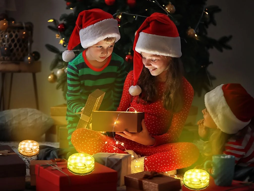 Hitopin Submersible LED Lights, 4PCS Waterproof Underwater Remote Controlled Battery Operated Wireless, Multicolor Submersible Led Lights For Christmas, Pond, Party, Wedding, Vase Base Decorations 8 Hitopin Submersible LED Lights, 4PCS Waterproof Underwater Remote Controlled Battery Operated Wireless, Multicolor Submersible Led Lights For Christmas, Pond, Party, Wedding, Vase Base Decorations - Image 6