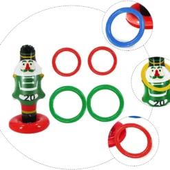 NOLITOY Inflatables 3pcs Ring Toy Inflatable Toys Outdoor Toys Outdoor Play Toys For Kids Christmas Kids Ring Toss Xmas Tree Ring Toss Game PVC Inflatable Toss Toy Cartoon Set -Xmas Mart Sales 615CVirY23L. AC SL1246