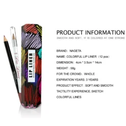 Waterproof Lip Liner, Precise Longer Christmas Makeup Slim Lip Pencil, 12 Colors Matte Lip Liner Set, For Holiday, Party, Going Out, Party -Xmas Mart Sales 616UlrD5rYL. SL1001