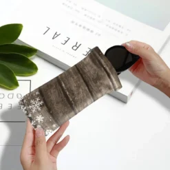Glasses Case Eyeglasses Pouch - Wooden Christmas Snowflakes Squeeze Top Sunglasses Pouch Portable Eyewear Sleeve For Women Men -Xmas Mart Sales 617WUuPONnL. AC UL1200