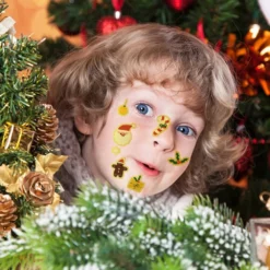 Stampcolour Christmas Realistic Printable Temporary Metallic Tattoo Paper For INKJET Printer, 8.5''X11'' 5 Sheets DIY Personalized Gold Tattoos Sticker Skin Custom Cartoon Kids Summer Party Themed -Xmas Mart Sales 617yE837e2L. SL1000