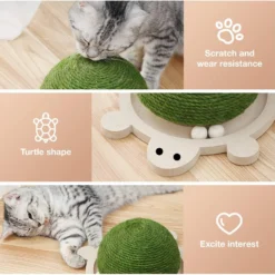MONDOTOY Funny Roller Cat Toy Wooden Track Balls Turntable For Kitty Cat,Turtle Shape With Cat Scratching Pad,Interactive Toys For Cats, Gifts For Christmas (Turtle) 12 MONDOTOY Funny Roller Cat Toy Wooden Track Balls Turntable For Kitty Cat,Turtle Shape With Cat Scratching Pad,Interactive Toys For Cats, Gifts For Christmas (Turtle) -Xmas Mart Sales 61ANSVOTOXL. AC SL1001