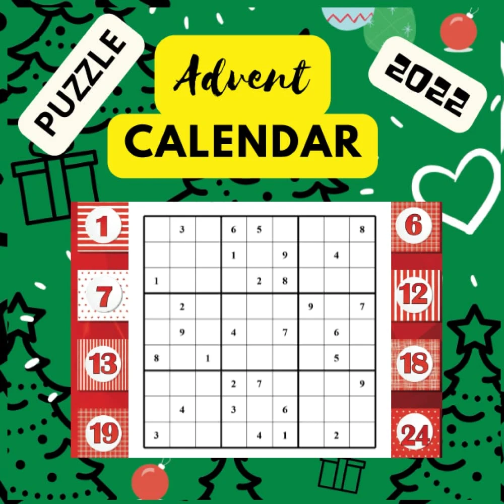 Puzzle Advent Calendar 2022: Sudoku Advent Calendar Christmas 24 Days Countdown With Solutions Ghift For Adult, Women, Men, Kids, Teens, Girls, Boys - Paperback Paperback – Advent Calendar, October 30, 2022 3 Puzzle Advent Calendar 2022: Sudoku Advent Calendar Christmas 24 Days Countdown With Solutions Ghift For Adult, Women, Men, Kids, Teens, Girls, Boys - Paperback Paperback – Advent Calendar, October 30, 2022