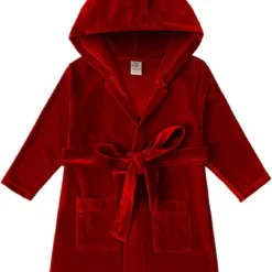 GENERIC Toddler Girls Boys Long Sleeve New Christmas Bathrobe Velvet Sleepdress Leisure Wear For Kids Babys Bathrobe For