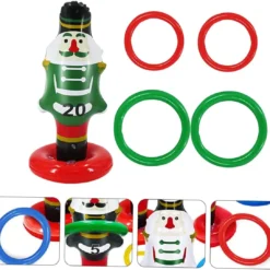 NOLITOY Inflatables 3pcs Ring Toy Inflatable Toys Outdoor Toys Outdoor Play Toys For Kids Christmas Kids Ring Toss Xmas Tree Ring Toss Game PVC Inflatable Toss Toy Cartoon Set -Xmas Mart Sales 61B evE3azL. AC SL1225