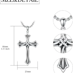 Swordgod Cross Necklace For Men Women 925 Sterling Silver Celtic/Crucifix/Baseball/Orthodox Cross Pendant With Stainless Steel Chain Jewelry Gifts For Christmas -Xmas Mart Sales 61BEpDS0PLL. AC UL1500