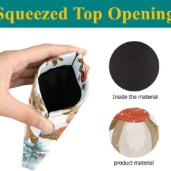 Eyeglasses Case Glasses Pouch - Christmas Reindeer Santa Squeeze Top Sunglasses Pouch Portable Microfiber Pouch For Women -Xmas Mart Sales 61BJCwQVQzL. AC UL1200