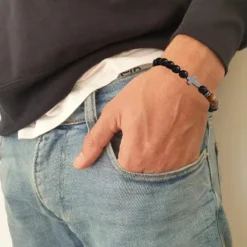 QWNHONEY Cross Bracelet For Men Father Dad Husband Son Brother Boyfriend Father's Day Birthday Graduation Anniversary Christmas Christian Black Tiger Eyes Beads Gift For Man -Xmas Mart Sales 61DYh5Q12VL. AC UL1059