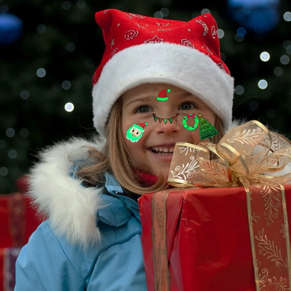 Stampcolour Christmas Realistic Printable Temporary Luminous Tattoo Paper INKJET Printer,8.5''x11'' 5 Sheets Waterproof Glow Tattoos Sticker Skin Cartoon Kids Tattoos Summer Party Themed Tattoo 4 Stampcolour Christmas Realistic Printable Temporary Luminous Tattoo Paper INKJET Printer,8.5''x11'' 5 Sheets Waterproof Glow Tattoos Sticker Skin Cartoon Kids Tattoos Summer Party Themed Tattoo - Image 2