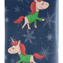 Eyeglasses Case Glasses Pouch - Christmas Unicorn Snowflakes Squeeze Top Sunglasses Pouch Portable Eyewear Sleeve For Women Men