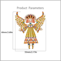 Vintage Colourful Angel Brooch Pin For Women Girls Geometric Gold Plated Enamel Cartoon Wing Lapel Pins Cute Dress Accessories Birthday Christmas Wedding Jewelry Gift -Xmas Mart Sales 61EmcJUplML. AC UL1000