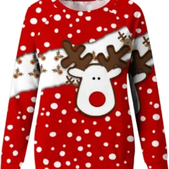 GENERIC Womens Red Christmas Sweatshirts 2023 Funny Deer Graphic Sweatshirt Ugly Christmas Shirts Thin Raglan Holiday Tops -Xmas Mart Sales 61F9iD5JpWL. AC UL1500