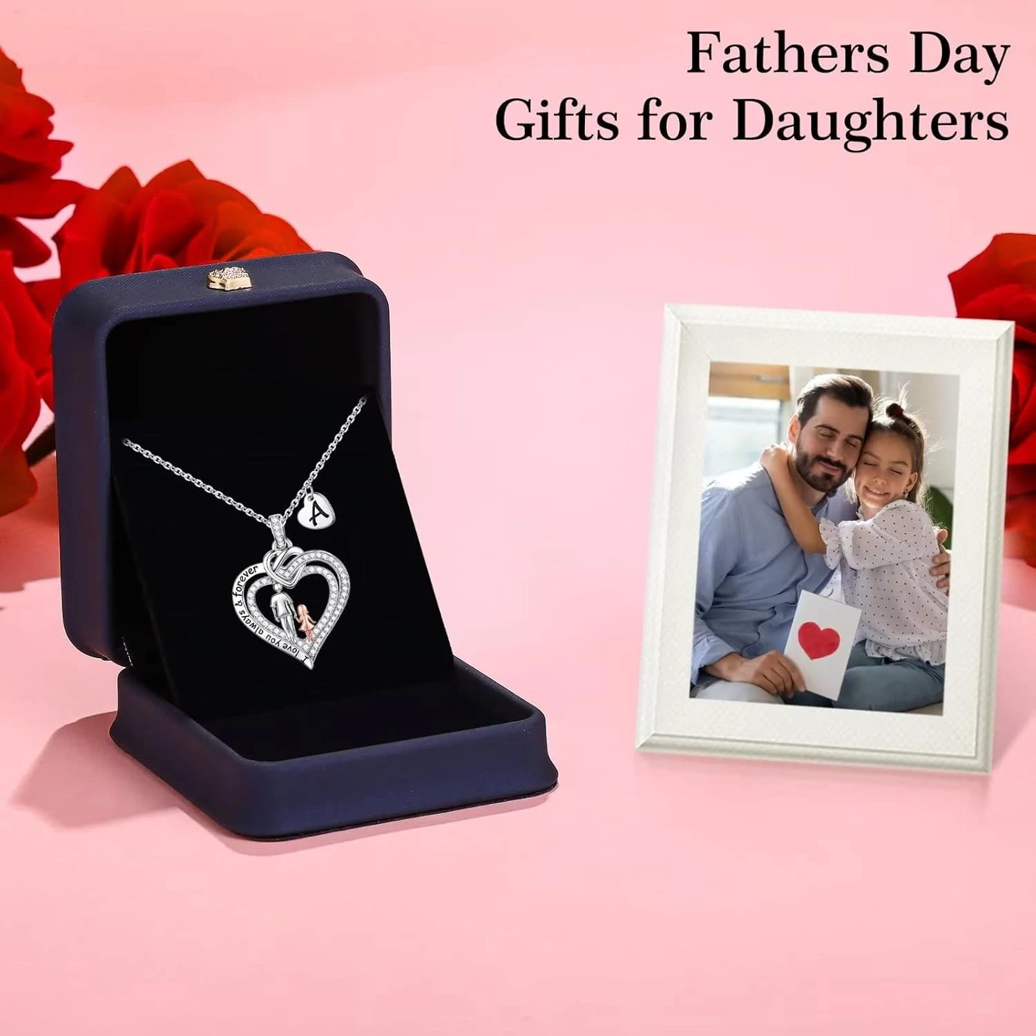 Iefil Gifts For Daughter From Dad - 925 Sterling Silver Heart Pendant Initial Necklace Daughter Gifts From Dad Christmas Birthday Gifts For Daughter Teen Girl Jewelry Gifts 9 Iefil Gifts For Daughter From Dad - 925 Sterling Silver Heart Pendant Initial Necklace Daughter Gifts From Dad Christmas Birthday Gifts For Daughter Teen Girl Jewelry Gifts - Image 7