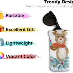 Eyeglasses Case Glasses Pouch - Christmas Reindeer Santa Squeeze Top Sunglasses Pouch Portable Microfiber Pouch For Women -Xmas Mart Sales 61Fyz6LgfqL. AC UL1200