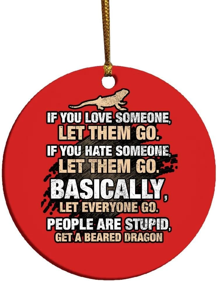 Get A Bearded Dragon Reptile Apparel Christmas Ornament 3 Get A Bearded Dragon Reptile Apparel Christmas Ornament - Image 2