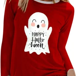 GENERIC Hoolded Sweatshirt Long Sleeve Plaid Christmas Print Splicing Round Neck Pullover Shirt Solid Color T-Shirt Tops -Xmas Mart Sales 61H7qNMmOL. AC UL1500 1