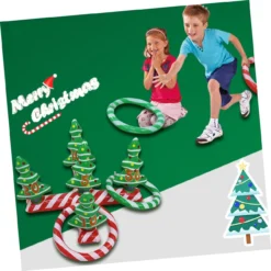 Sosoport 1 Set Ring Toy Outside Kids Toys Kids Playset Outside Toy Inflatable Toss Game Xmas Tree Toss Game Inflatable Toys PVC Green Air Pump Christmas Parent-Child Inflatable Toy -Xmas Mart Sales 61HTX6qEPL. AC SL1305