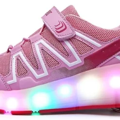 Qyy Kids Led Light Up Shoes Skateboarding Shoes USB Charging Fitness Shoes Suitable For Boys And Girls Best Gifts For Christmas ThanksgivingSingle Wheel Pink-USA 8 -Xmas Mart Sales 61IH69i8lGL. AC SL1001