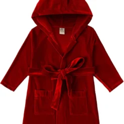 GENERIC Toddler Girls Boys Long Sleeve New Christmas Bathrobe Velvet Sleepdress Leisure Wear For Kids Babys Bathrobe For -Xmas Mart Sales 61JTjZEYryL. AC UL1500