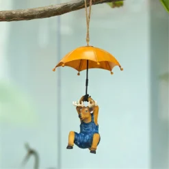 Animal Sculptures Decor Outdoor, Naughty Animal Garden Statues, Cow And Rooster Holding Umbrella Decor, Fairy Tale Yard Art Garden Decorations For Christmas Easter Halloween Outdoor Indoor (Moose) -Xmas Mart Sales 61KTmUcp09L. AC SL1500