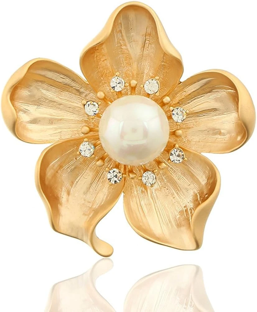 Yellow Flower White Pearl Brooch Gold Autumn Flower Pins Autumn Fall Flower Broach For Mother Wife GF Wedding Bridal Bouquet Party Charm Flower Pin For Christmas Valentine's Day 3 Yellow Flower White Pearl Brooch Gold Autumn Flower Pins Autumn Fall Flower Broach For Mother Wife GF Wedding Bridal Bouquet Party Charm Flower Pin For Christmas Valentine's Day