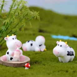 BLAPNK 14 Pcs Mini Cute Cow Animal Figures Toy Cake Toppers, Miniature Figurines Fairy Garden Moss Landscape DIY Terrarium Crafts Ornament, Decoration Christmas Birthday Gift, White (8-HMS-TR1) -Xmas Mart Sales 61L5G2E j7L. AC SL1001