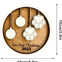 Gift Member Tree Pendant Disc DIY Pendant 2022 One's Christmas Tag Pendant Wood Family Loved Decoration Hangs Holiday Hanging Decorations (Brown, One Size) -Xmas Mart Sales 61MlwTfrx L. AC SL1500