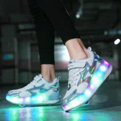 BFOEL Kids Roller Skates Light Up Shoes With Double Wheel Shoes LED USB Charging Roller Sneakers For Girls Boys Birthday Christmas Day Best Gift -Xmas Mart Sales 61MxUx0baDL. AC UL1200