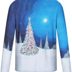 KCaHFO Men's Christmas Shirt Long Sleeve Tops Crewneck Ugly 3D Xmas Tree Graphic Casual T Shirt Pullover Sports Blouses 10 KCaHFO Men's Christmas Shirt Long Sleeve Tops Crewneck Ugly 3D Xmas Tree Graphic Casual T Shirt Pullover Sports Blouses -Xmas Mart Sales 61NMkcVo5wL. AC UL1500