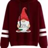 GENERIC Christmas Hoodies For Women Funny Gnomes Graphic Sweaters Long Sleeve Crew Neck Oversized Shirts Holiday Xmas
