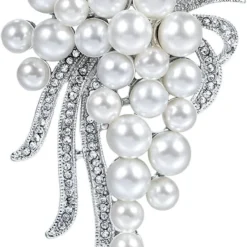 Sisslia Flower Brooch Pins For Women Gold Brooch Rhinestone Brooch Broach Large Flower Brooch Pins For Women Large Brooch For Women Wedding Banquet Anniversary Christmas Day New Year