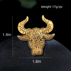 Vintage Bull Animal Brooch Pin For Women Men Unisex Fashion Gold Plated Engraved Ox Brooches Lapel Pins Dainty Dress Accessories Christmas Birthday Jewelry Gift Souvenir For Him -Xmas Mart Sales 61OEL4WevfL. AC UL1005