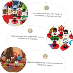 NOLITOY Inflatables 3pcs Ring Toy Inflatable Toys Outdoor Toys Outdoor Play Toys For Kids Christmas Kids Ring Toss Xmas Tree Ring Toss Game PVC Inflatable Toss Toy Cartoon Set -Xmas Mart Sales 61Pe4JvIroL. AC SL1245