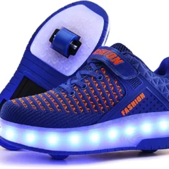 Nsasy Kids Roller Shoes Boy Girl Sneakers With Wheels Become Sport Sneaker With Led For Christmas Birthday Children Gift