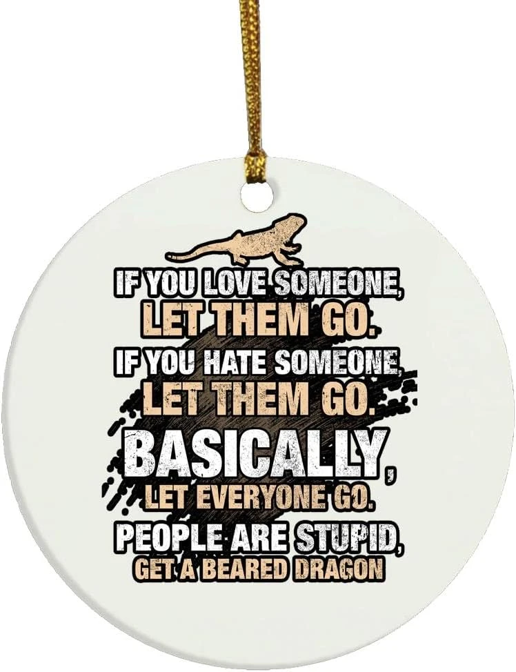 Get A Bearded Dragon Reptile Apparel Christmas Ornament 2 Get A Bearded Dragon Reptile Apparel Christmas Ornament