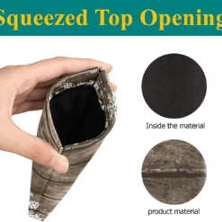 Glasses Case Eyeglasses Pouch - Wooden Christmas Snowflakes Squeeze Top Sunglasses Pouch Portable Eyewear Sleeve For Women Men -Xmas Mart Sales 61QIvbt4ikL. AC UL1200