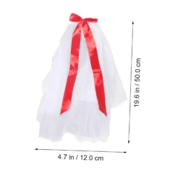Beavorty 1 Set Veil Bow Bridal Veil Tiara For Girls Hair Accessory For Girls Christmas Headband Fashion Headband Reindeer Costume Headdress Girls Veil Headband Christmas Veil Bow Headdress -Xmas Mart Sales 61QllodS88L. SL1500