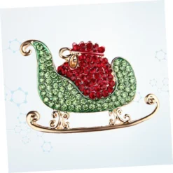 HAPINARY Christmas Brooch Sleigh Brooch Women Breastpin Brooch Pin Sled Rhinestones Corsage Miss Women Brooch -Xmas Mart Sales 61RRFyl r7L. AC UL1266