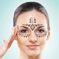 8 Pcs Halloween Temporary Stickers Waterproof Face Tattoos Women Masquerade Face Tattoo Glitter Flower Leaf Star Makeup Eye Forehead Body Sticker Cosplay Costume Dress Up Christmas Party Supplies -Xmas Mart Sales 61RhIkbGRdL. SL1500