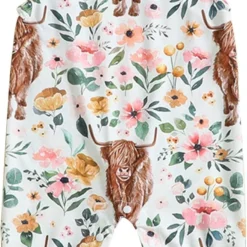 MRAFDGFB Baby Boy 12-18 Months Clothes Infant Boys Girls Sleeveless Cartoon Cow Prints Pullover Romper Christmas Baby