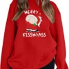 MCILLO Merry Kiss My Ass Sweatshirt For Women Casual Long Sleeve Crew Neck Pullover Graphic Christmas Tops -Xmas Mart Sales 61SOUQ0wY2L. AC UL1500