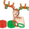 DS. DISTINCTIVE STYLE Inflatable Reindeer Antler Christmas Party Game Hat Antler Ring Toss Game For Xmas Holiday Party Supplies Favors (2 Antlers 12 Rings)
