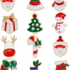 Malyunin Pack Of 12 Enamel Christmas Brooches Santa Claus Pins Set Jewelry For Women Girls Xmas Gifts -Xmas Mart Sales 61VKFSG6MAL. AC UL1000
